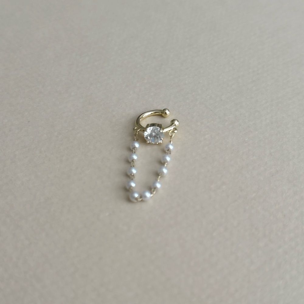 Pearl Chain Ear Cuff #2389 - Picture 4 of 6